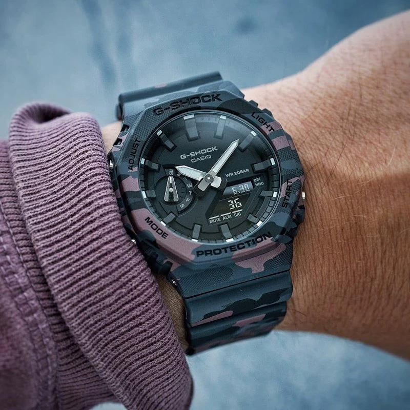 Laikrodis Casio G-Shock Original GA-2100CM-8AER Anglies pluošto šerdies apsauga
