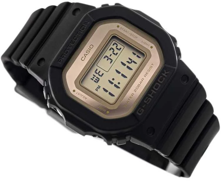 Laikrodis „Casio G-shock“ originalios metalinės akcentinės spalvos GMD-S5600-1ER