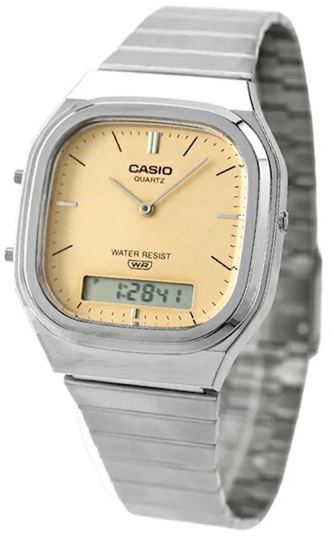Laikrodis Casio Collection Vintage CASIO VINTAGE EDGY ROUNDED SQUARE - Oranžinis AQ-240E-4AEF