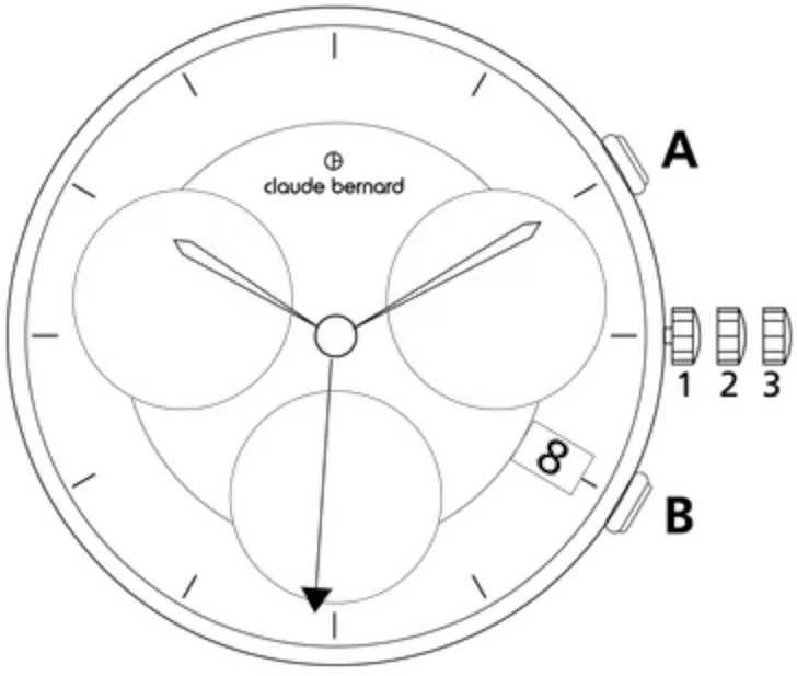 Laikrodis Claude Bernard Aquarider Chronograph 10252 3NOM NNO