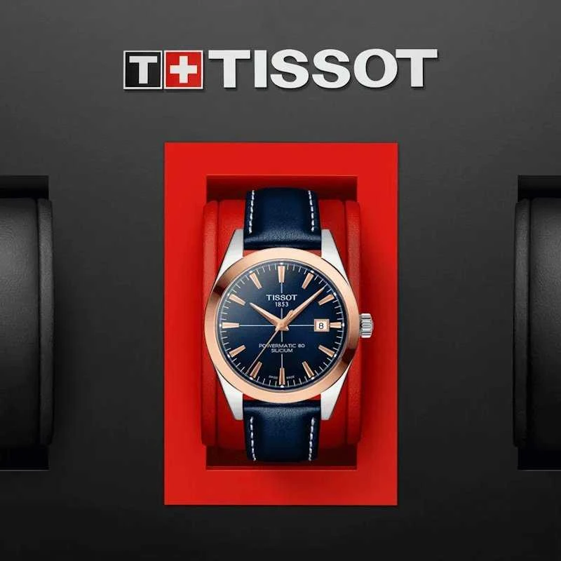Laikrodis Tissot Gentleman Gold bezel 40mm T927.407.46.041.00