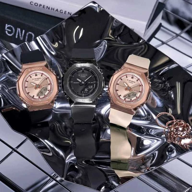 Laikrodis Casio G-shock analoginis-skaitmeninis moteriškas GM-S2110PG-1A4ER