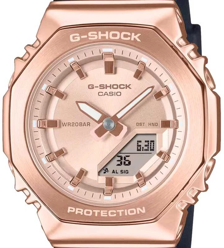 Laikrodis Casio G-shock analoginis-skaitmeninis moteriškas GM-S2110PG-1A4ER