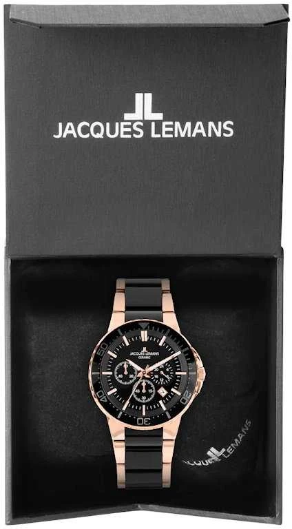 Laikrodis Jacques Lemans Juodas/Ceramic 1-2166C
