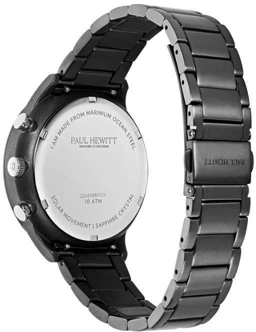 Laikrodis Paul Hewitt Solar Chrono Gun Metal Baltas PH-W-0298