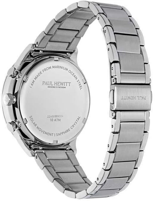 Laikrodis Paul Hewitt Solar Chrono Sidabrinis Baltas PH-W-0302