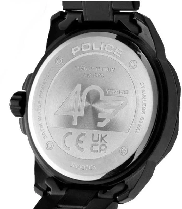 Laikrodis Police Anniversary PEWJH0030301 - SET A Vyrams skirtas jubiliejinės kolekcijos laikrodžio ir piniginės dovanų rinkinys