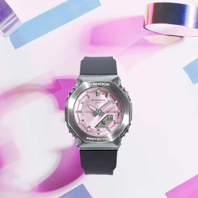 Laikrodis Casio G-shock analoginis-skaitmeninis moteriškas GM-S2110-4AER