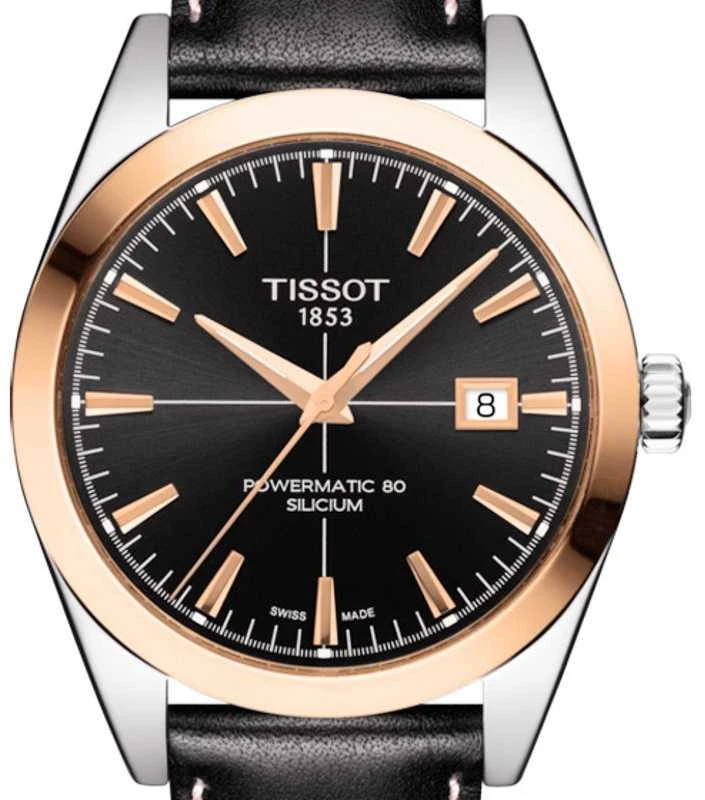 Laikrodis Tissot T-Gold Glendora Powermatic 80 Silicium 18K Gold T927.407.46.051.00