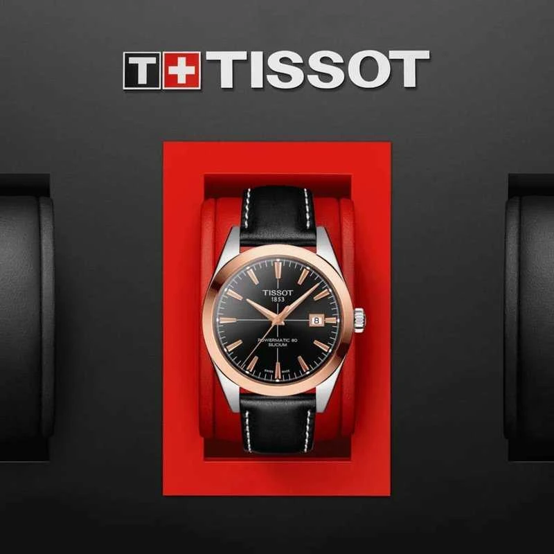 Laikrodis Tissot T-Gold Glendora Powermatic 80 Silicium 18K Gold T927.407.46.051.00