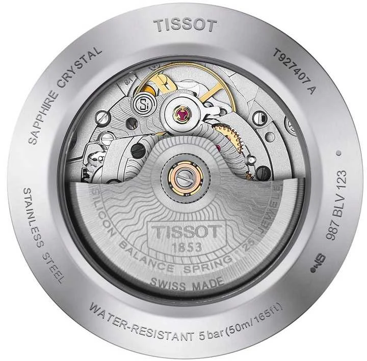 Laikrodis Tissot T-Gold Glendora Powermatic 80 Silicium 18K Gold T927.407.46.051.00