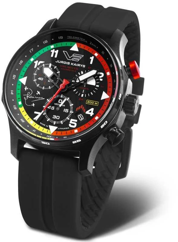 Laikrodis Vostok-Europe „Pilot Jurgis Kairys. Unlimited Aerobatic“ - Limituota serija - VK68-592C775SLRE-SLBK