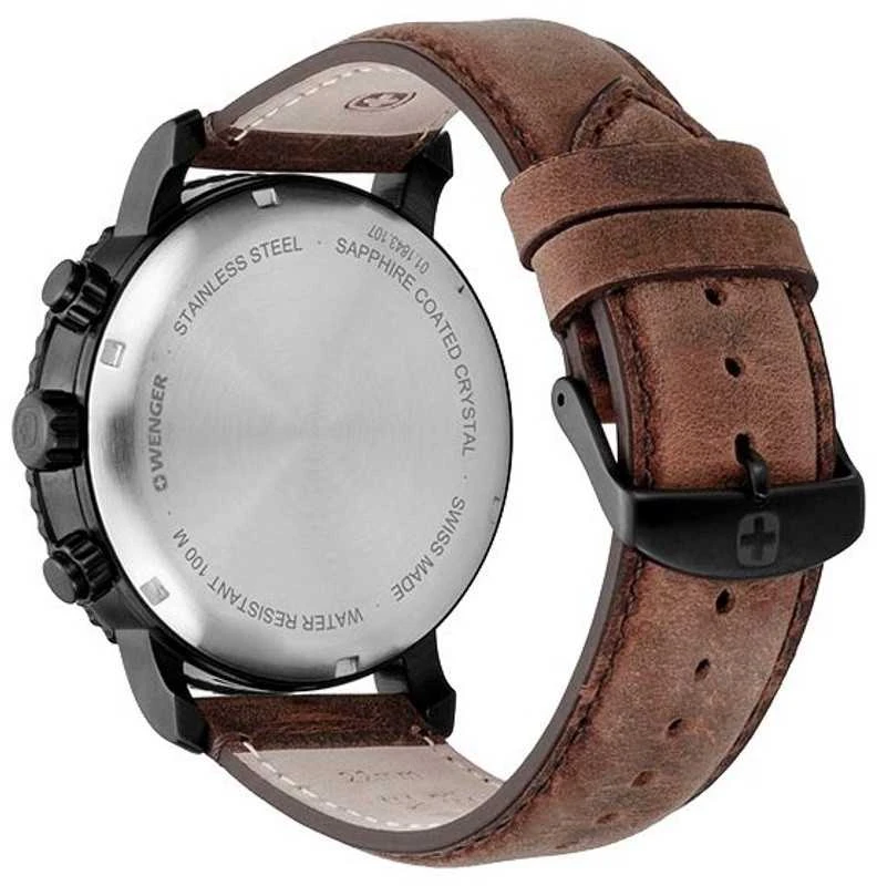 Laikrodis WENGER ROADSTER Juodas NIGHT CHRONO 01.1843.107