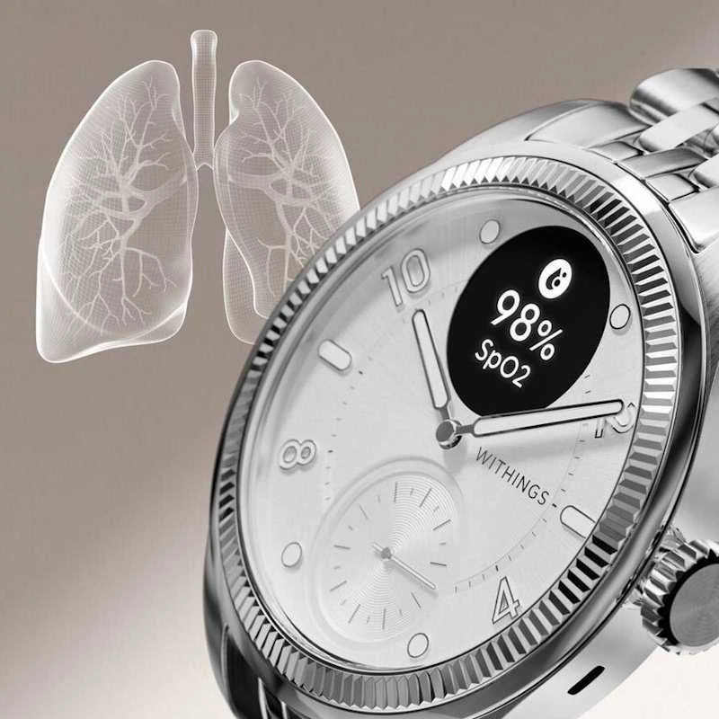 Išmanusis laikrodis Withings Scanwatch Nova Brilliant 39mm Titanium Sidabrinis