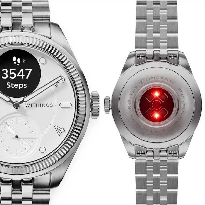 Išmanusis laikrodis Withings Scanwatch Nova Brilliant 39mm Titanium Sidabrinis