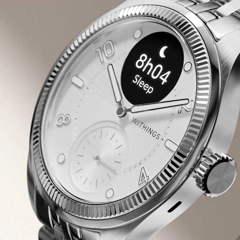 Išmanusis laikrodis Withings Scanwatch Nova Brilliant 39mm Titanium Sidabrinis
