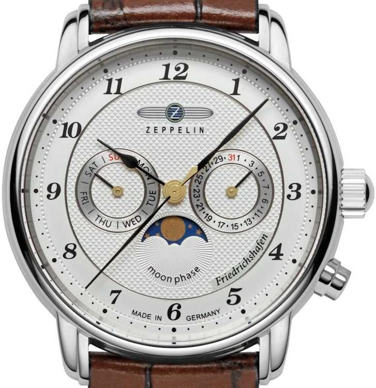 Laikrodis Zeppelin 8536-1 Kapitono linija, Mėnulio fazė