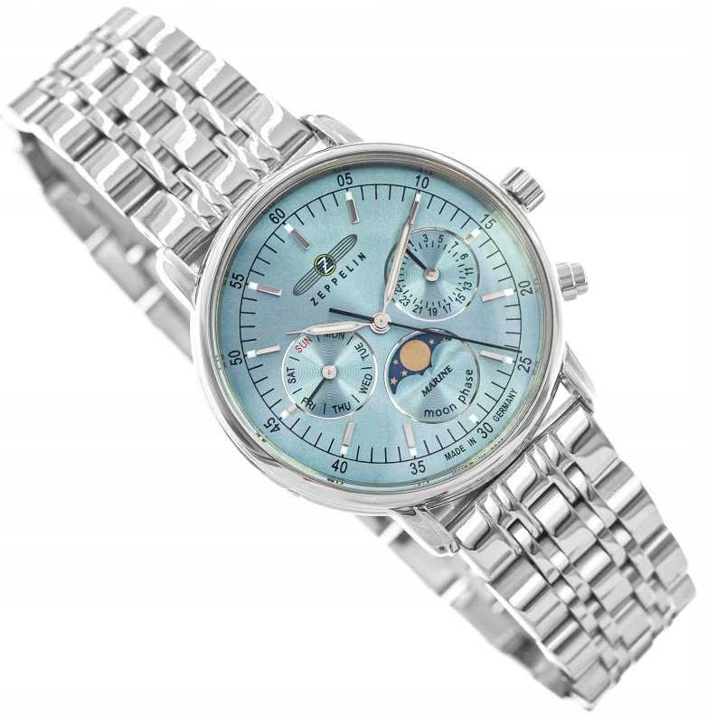 Laikrodis Zeppelin 8637M-3 LZ 14 Marine Moonphase