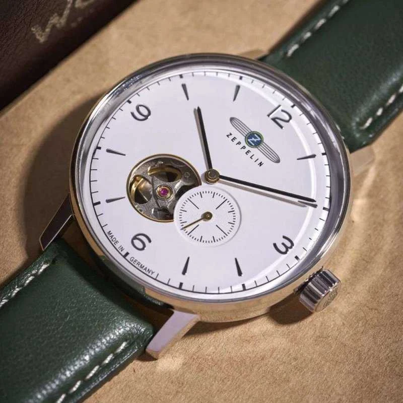 Vyriškas laikrodis Zeppelin Hindenburg Open Heart Automatic 8066-1_N + BOX