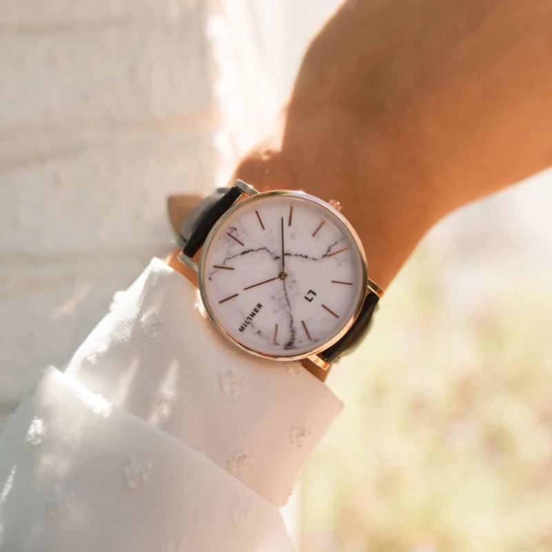 Laikrodis Millner Camden · Marble Baltas