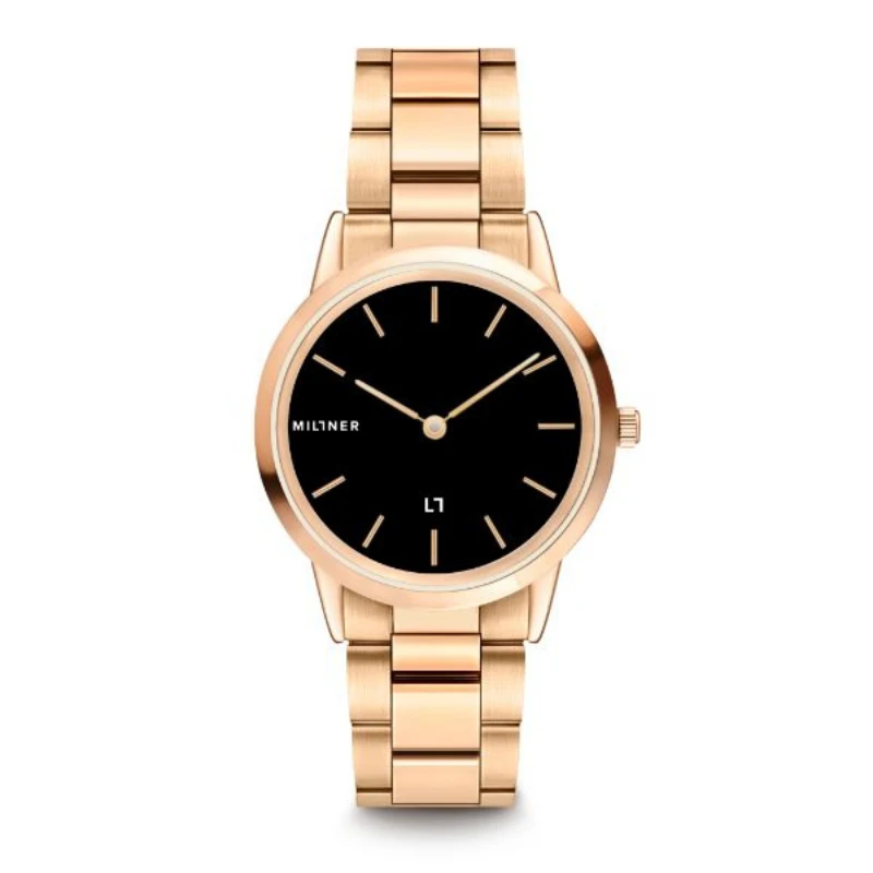 Laikrodis Millner Chelsea · Rose Juodas