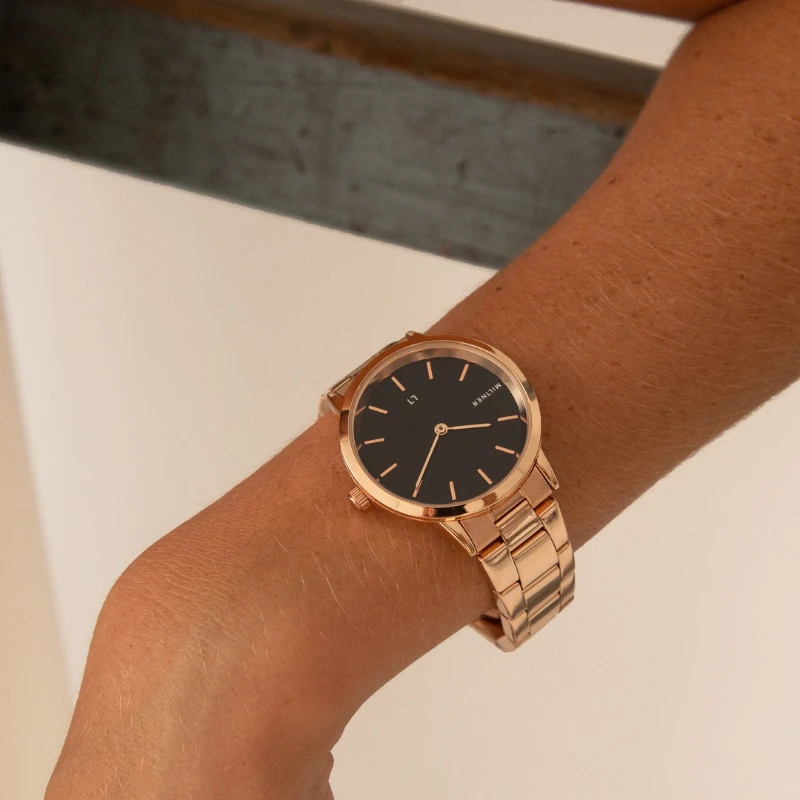 Laikrodis Millner Chelsea · Rose Juodas