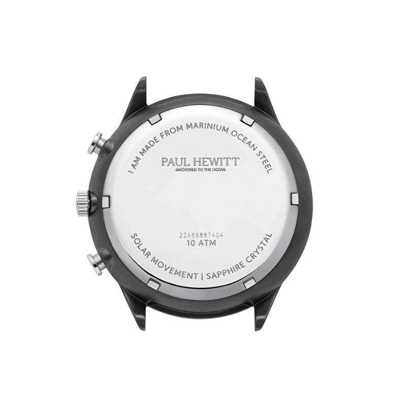 Laikrodis Paul Hewitt Solar Chrono Gun Metal Baltas PH-W-0298