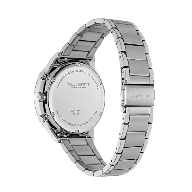 Laikrodis Paul Hewitt Solar Chrono Sidabrinis Juodas PH-W-0301
