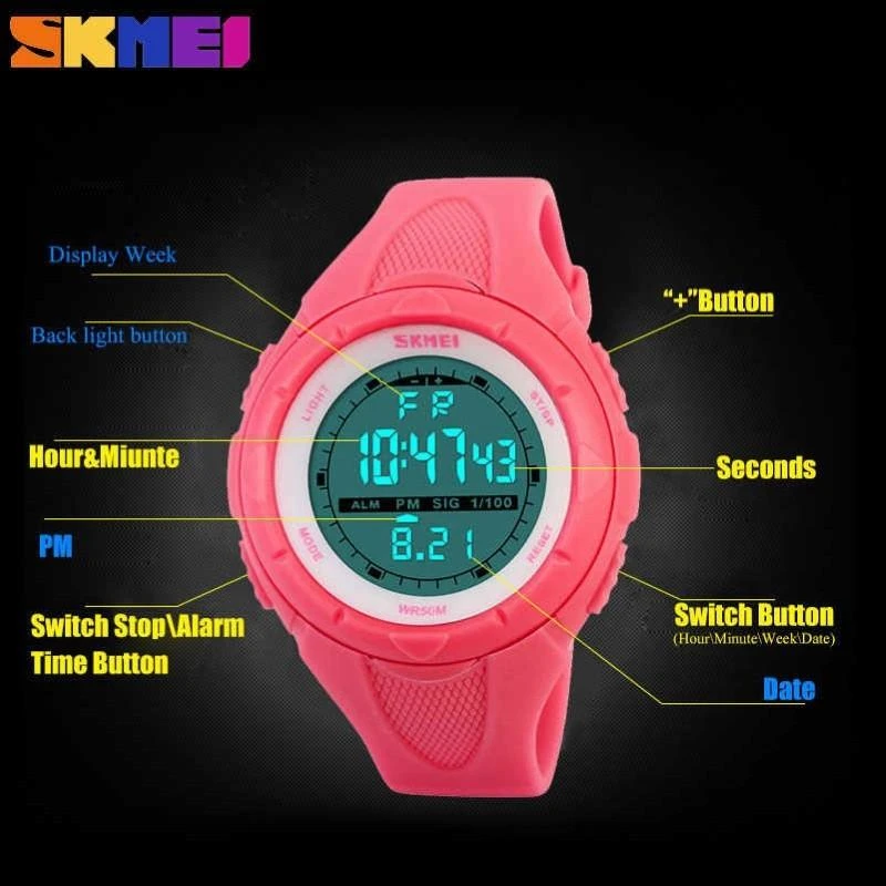 Laikrodis SKMEI 1074 RS Lady Size Rose Raudona