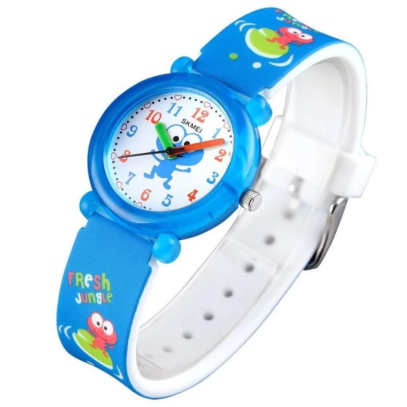 SKMEI 1621 FG Frog Vaikiškas laikrodis