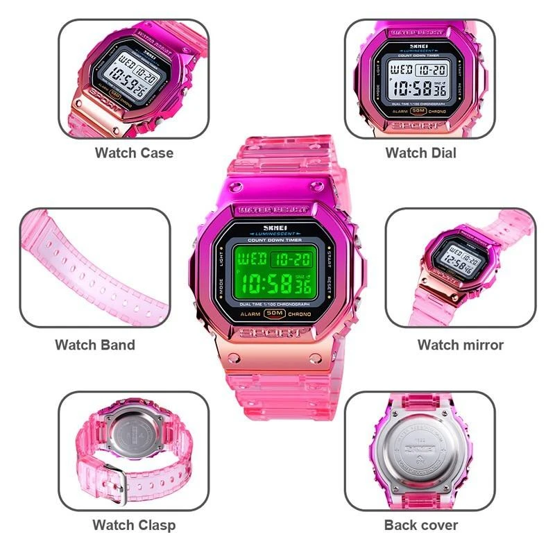 Laikrodis SKMEI 1622 RS Rose Raudona