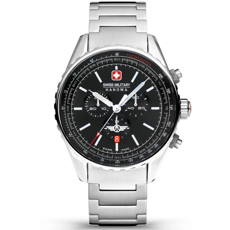 Laikrodis Swiss Military Hanowa Šveicarijos kariškiai Hanova Šveicarijos kariniai padegimai Chrono SMWGI0000303