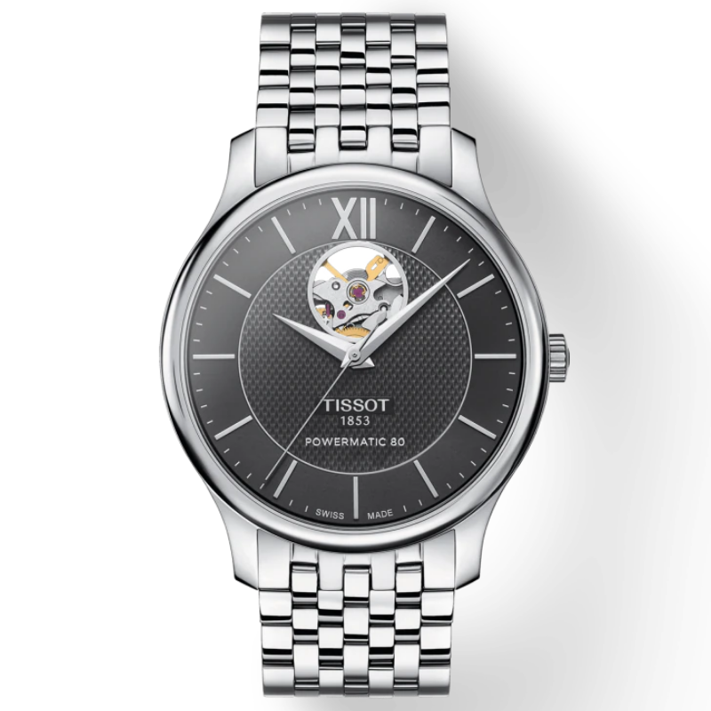 Tissot Tradition Powematic 80 Open Heart T063.907.11.058.00 | Varle.lt
