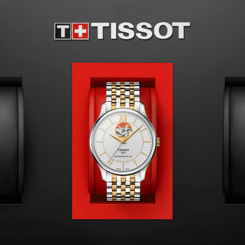 Tissot Tradition Powematic 80 Open Heart T063.907.22.038.00 | Varle.lt