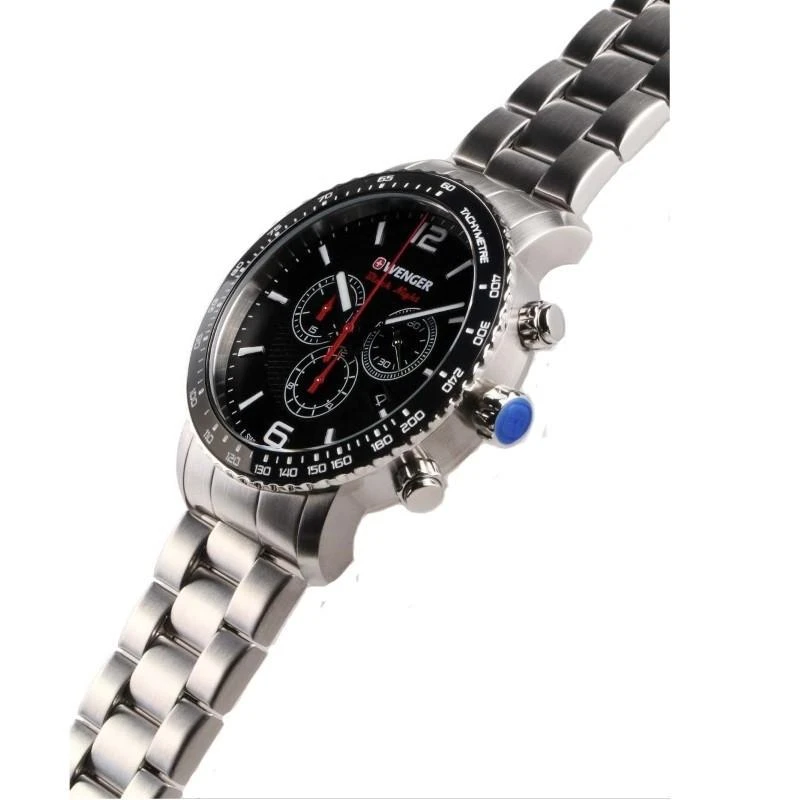 Laikrodis WENGER ROADSTER Juodas NIGHT CHRONO 01.1843.103