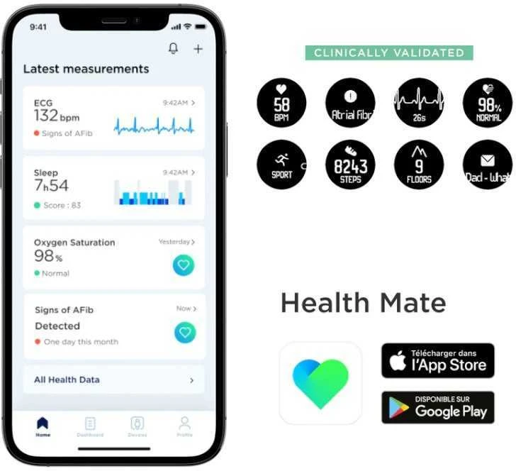 Withings ScanWatch 2/ 38mm Išmanusis laikrodis