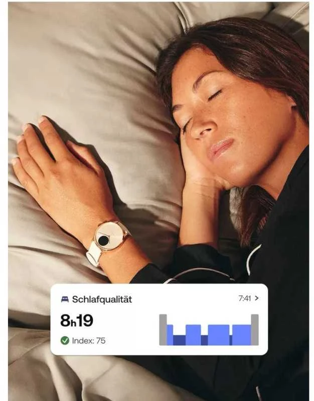Išmanusis laikrodis Withings Scanwatch Light, 37 mm, Rožinio aukso spalvos korpusas su baltos spalvos dirželiu
