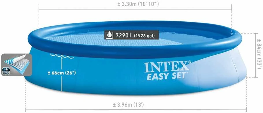Baseinas INTEX Easy Set 396x84 cm, su vandens filtru