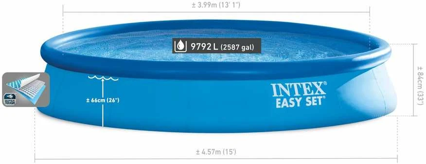 Baseinas INTEX Easy Set 457X84 cm su filtravimo pompa