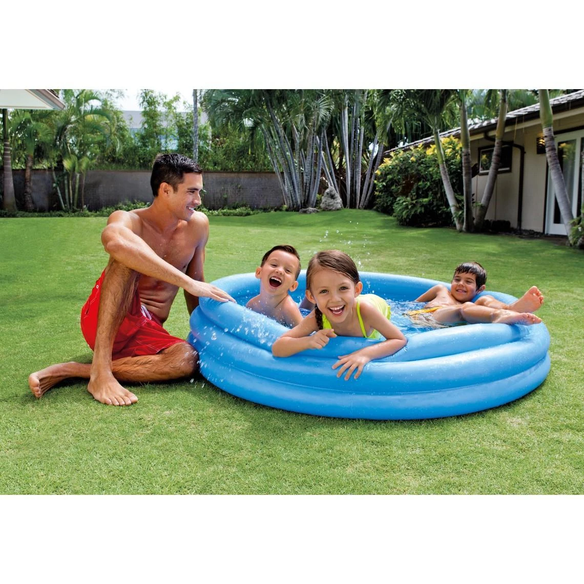 Baseinas pripučiamas INTEX Crystal Mėlyna Pool 147x33cm