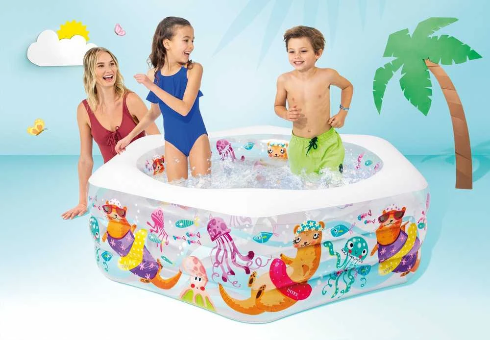 Baseinas pripučiamas INTEX Happy Otter Pool 191x178x61cm