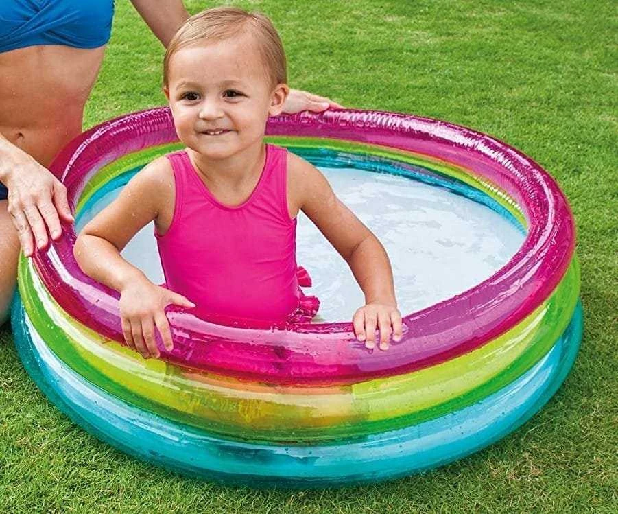 Baseinas pripučiamas INTEX Rainbow Baby Pool 86x25cm
