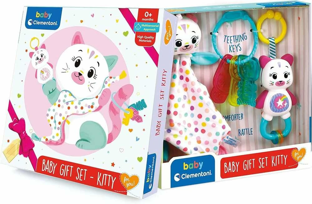 Barškutis Clementoni Baby Gift Set Kitty, įvairių spalvų