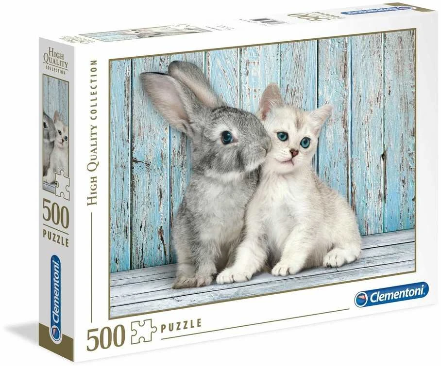 Clementoni Dėlionė 500 vnt. - Katė ir zuikis