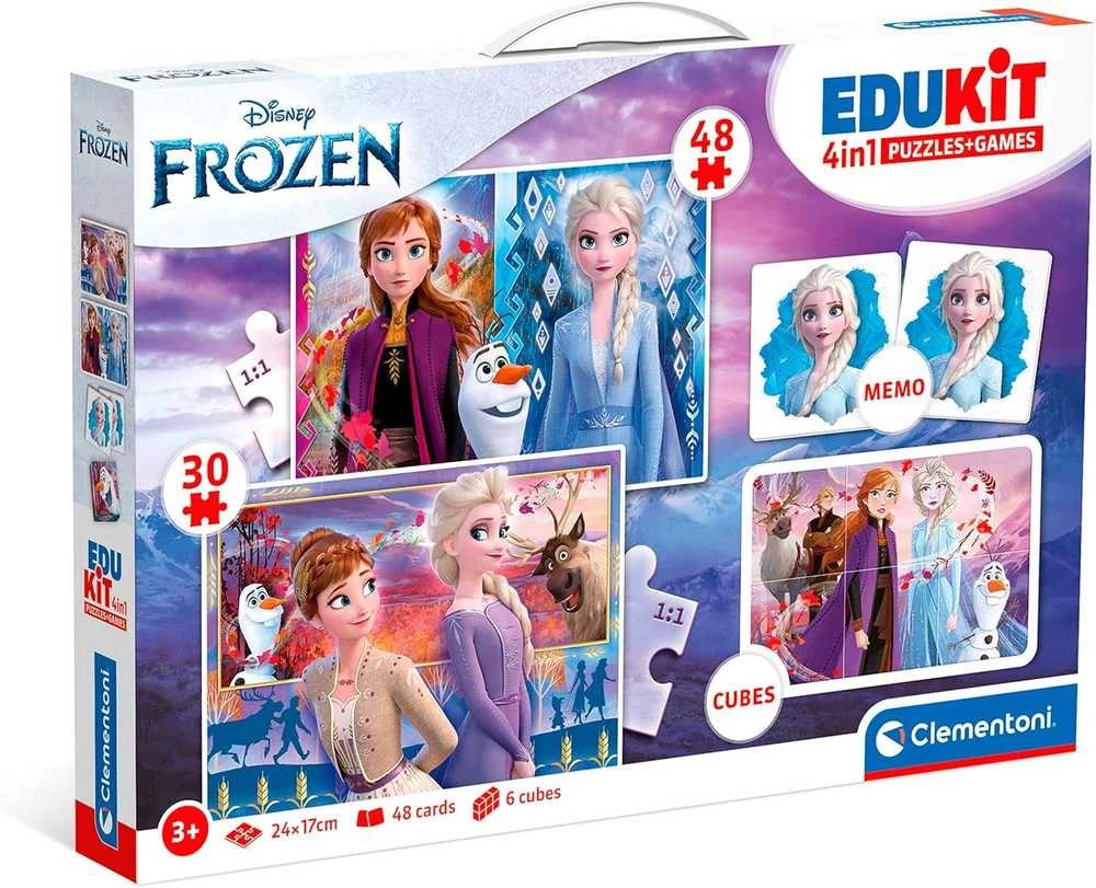 Clementoni Dėlionė Frozen Edukit 4in1