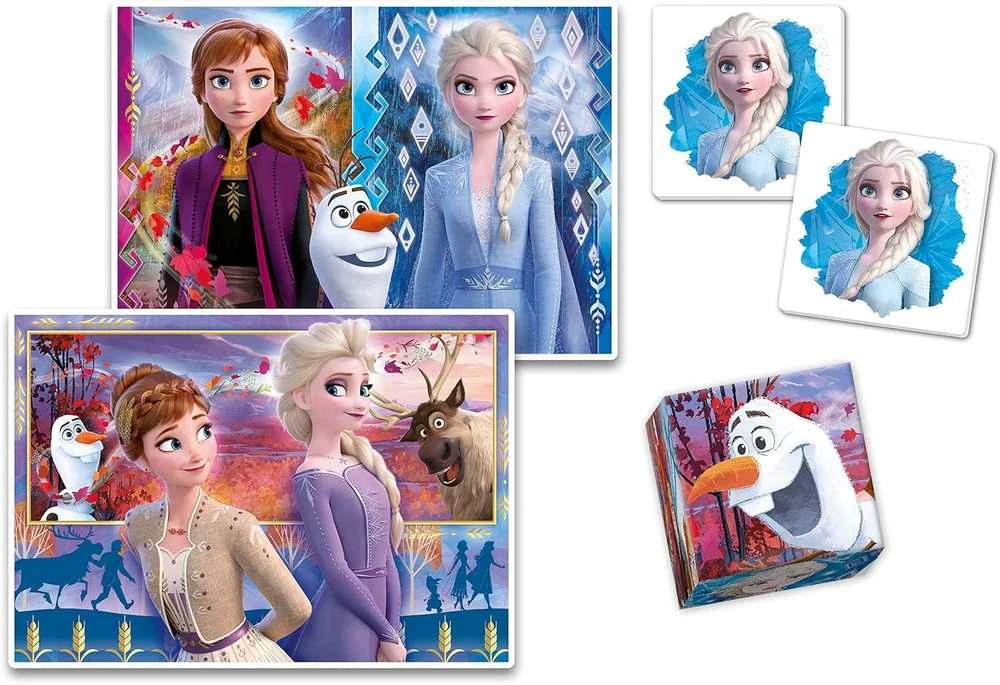 Clementoni Dėlionė Frozen Edukit 4in1