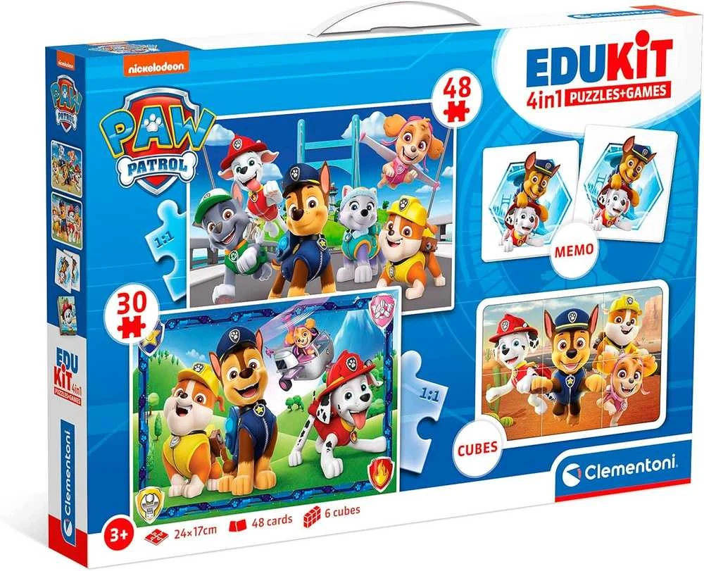 Clementoni Dėlionė Paw Patrol Edukit 4in1