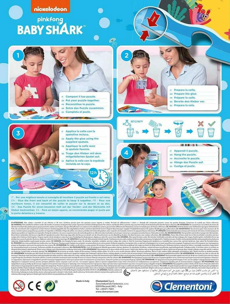 Clementoni dėlionė - ūgio matuoklė "Baby Shark" 30 pcs