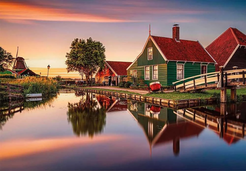 Clementoni Dėlionė 1500 vnt. - Zaanse Schans, Nyderlandai