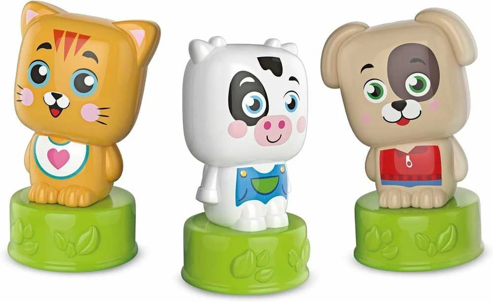 Clementoni kaladėlės Soft Clemmy su knygute "Sweet Animals"